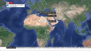 Maritime traffic jam Ship blocking Suez Canal could take weeks to dislodge