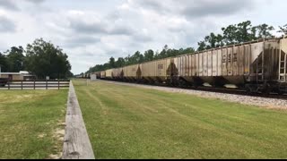CSX Mixed Freight Train Folkston, GA 4K 60FPS