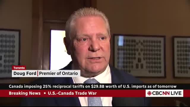 Trump reacts to Canada hitting back at U.S. with tariffs on $29.8B worth of goods