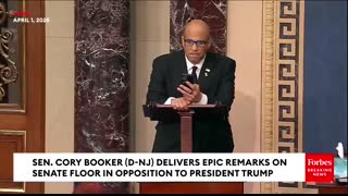 BREAKING NEWS Cory Booker Breaks Senate Filibuster Record, Receives Massive Ovation