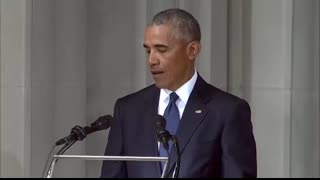 President Barack Obama speaks at John McCain's funeral