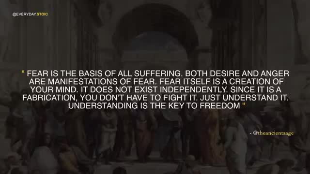 How to remove fear and anxiety - Stoic Quotes