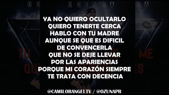 DILE QUE TU ME QUIERES (LETRA) - OZUNA