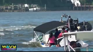 WARNING POINT PLEASANT CANAL SINKING AND STUFFINGS 2022 !!   HAULOVER INLET   WAVY BOATS