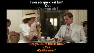 FRENCH LESSON - learn french with movies ( french + english subtitles ) Allied part1