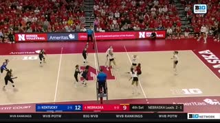 You Have to See This Insane Rally Between Nebraska & Kentucky   Nebraska Volleyball