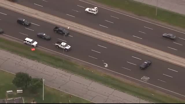 Truck flips during police chase