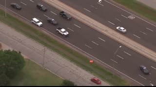 Truck flips during police chase