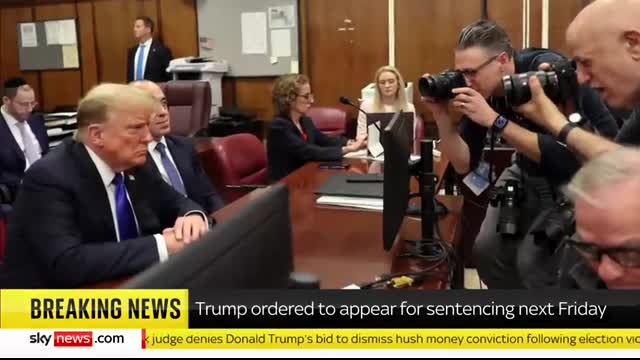 Judge orders Trump to be sentenced in hush money case before he takes office