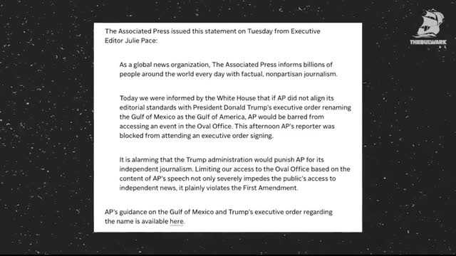 BREAKING AP is BANNED from Oval Office Event Over 'Gulf of America'