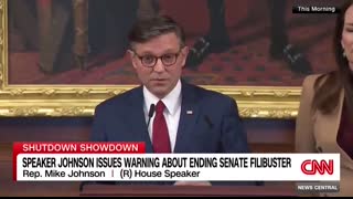 Speaker Johnson issues warning after Trump says GOP should end the filibuster