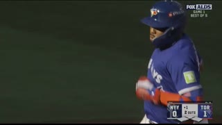 COMING THROUGH FOR THE SIX! Vladimir Guerrero Jr. goes 9-for-17 with 3 HR and 9 RBI in ALDS ?