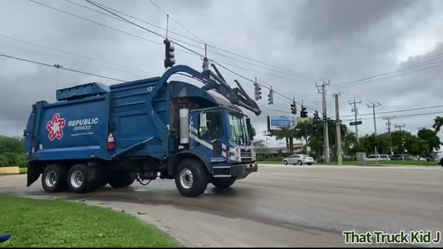 First ever garbage truck horn honking contest! Some big rigs get in on the action too! Who will win