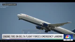 Engine fire on Delta flight forces emergency landing