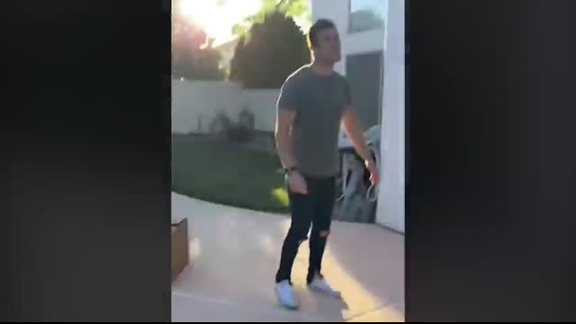 Stranger tries to Knock Magician Down… but Can't