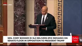 BREAKING NEWS Cory Booker Breaks Senate Filibuster Record, Receives Massive Ovation