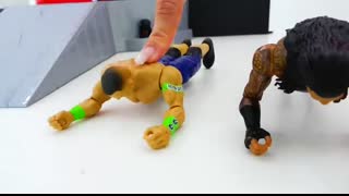 Vlad and Nikita play with WWE Toys