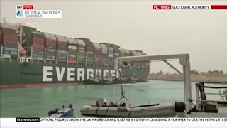 Maritime traffic jam Ship blocking Suez Canal could take weeks to dislodge
