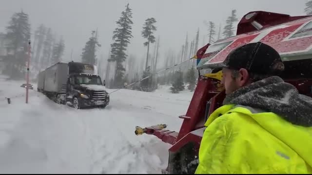 I got my wrecker stuck in a blizzard