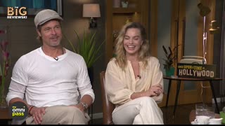 Brad Pitt & Margot Robbie on eating in movies, Tarantino's Star Trek & they get a major surprise!