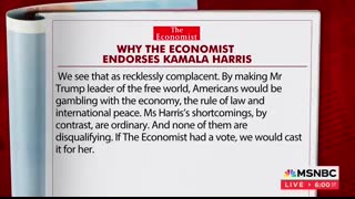 'Much more dangerous than people realize' The Economist on Trump's risks, Harris endorsement