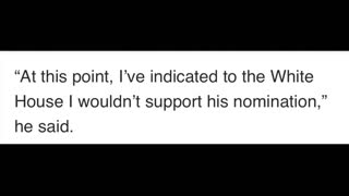 Republican Senator Says NO To Trump's Nominee To Be United States Attorney For DC