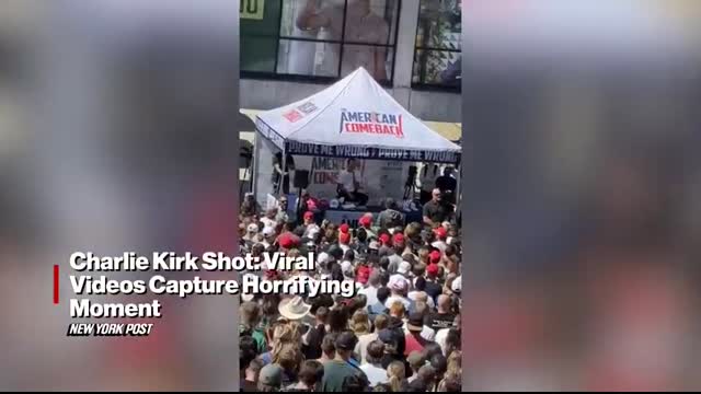 Charlie Kirk Shot Viral Videos Capture Horrifying Moment
