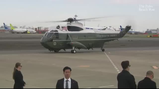 Trump leaves Japan on Air Force One for South Korea on final leg of trip amid government shutdown