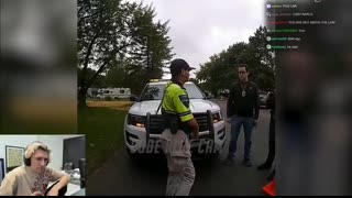 What Happens When a Fake Cop Pulls Over a REAL Police Sergeant   xQc Reacts