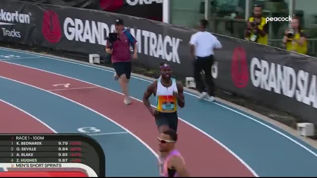 'Go on, Kenny!' Bednarek drops the hammer to win men's 100m at Grand Slam Track Miami   NBC Sports