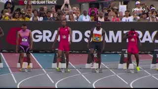 'Go on, Kenny!' Bednarek drops the hammer to win men's 100m at Grand Slam Track Miami   NBC Sports