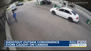 Caught on Camera Gas station shootout in Henderson, North Carolina goes viral