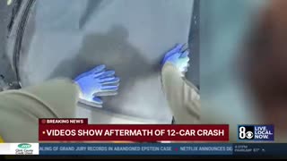 Las Vegas police release videos from triple-deadly 12-car wreck