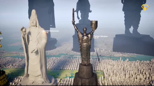 Tallest Statues in the World (3D Size Comparison)