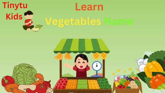 Name of vegetables in English   Vegetables names for kids   Videos of Vegetable Names  @Tinytukids