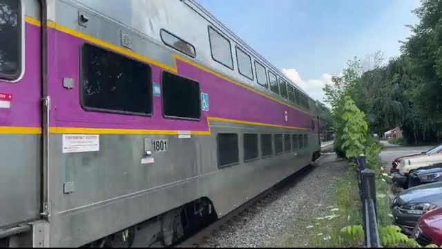 MBTA Commuter Rail on the Newburyport Rockport Line - July 2024