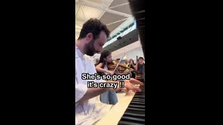 This 10 year old PRODIGY shocked the whole AIRPORT ! ?