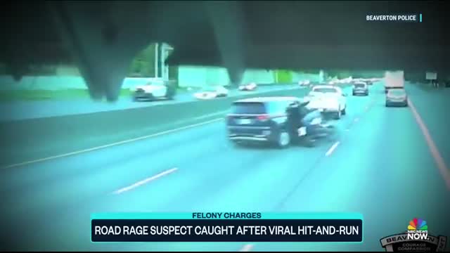 Road rage suspect caught after viral hit-and-run caught on camera