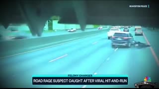 Road rage suspect caught after viral hit-and-run caught on camera