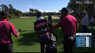 Charlie Woods makes first-ever HOLE-IN-ONE at PNC Championship   2024