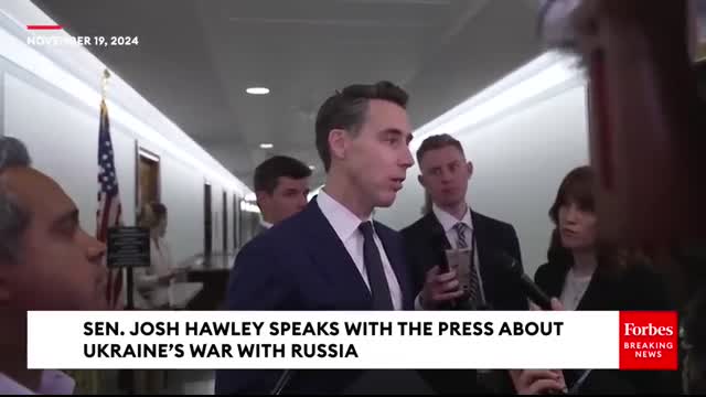JUST IN Hawley Bashes Biden For Reportedly Letting Ukraine Use US Missiles To Strike Inside Russia