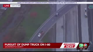 Live Police Chase of Dump Truck Ends in Major Crash