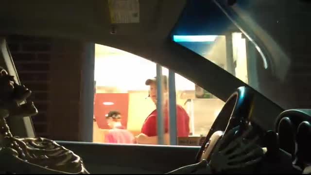 Drive Thru Skeleton Driver Prank