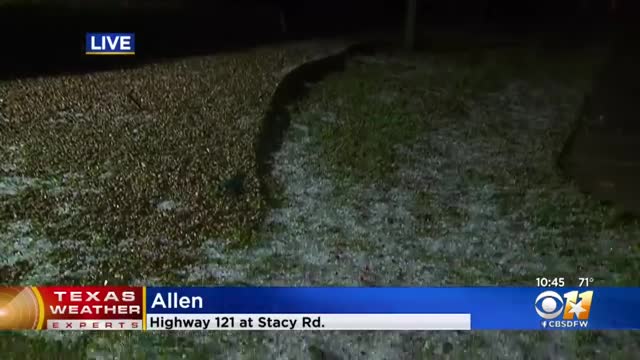 Hail Pelts North Texas During Round Of Severe Storms