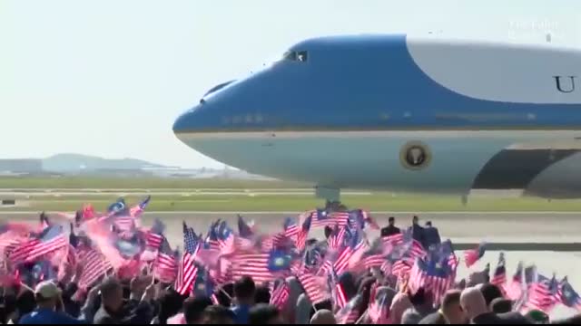 Trump in Malaysia Full arrival reception after Air Force One landing during Asia trip