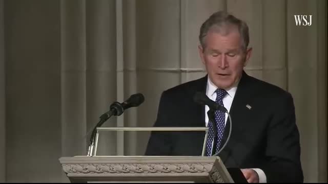 George W. Bush Delivers Emotional Eulogy for His Father George H.W. Bush