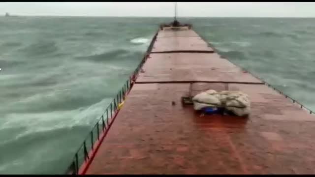 MV Arvin Moment of breaking of the ship (Video) #shipwrecks #Ship_Accident