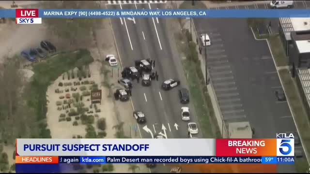 Officers swarm driver after pursuit, standoff