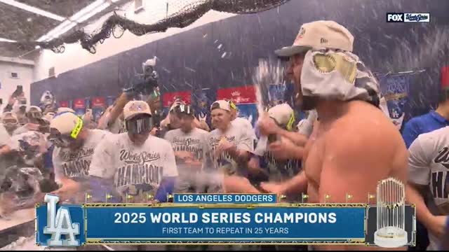 Dodgers' EPIC Locker Room Celebration ? 2025 World Series Champions