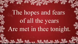 O Little Town of Bethlehem with Lyrics   Christmas Carol & Song